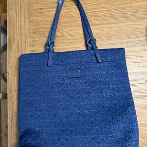 Michael Kors Embossed Blue Tote